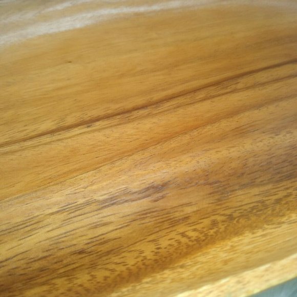 MCM Monkey Pod Rolling Natural Wood Tray 14"  Catch-all, Dresser, Foyer Décor - Picture 7 of 8